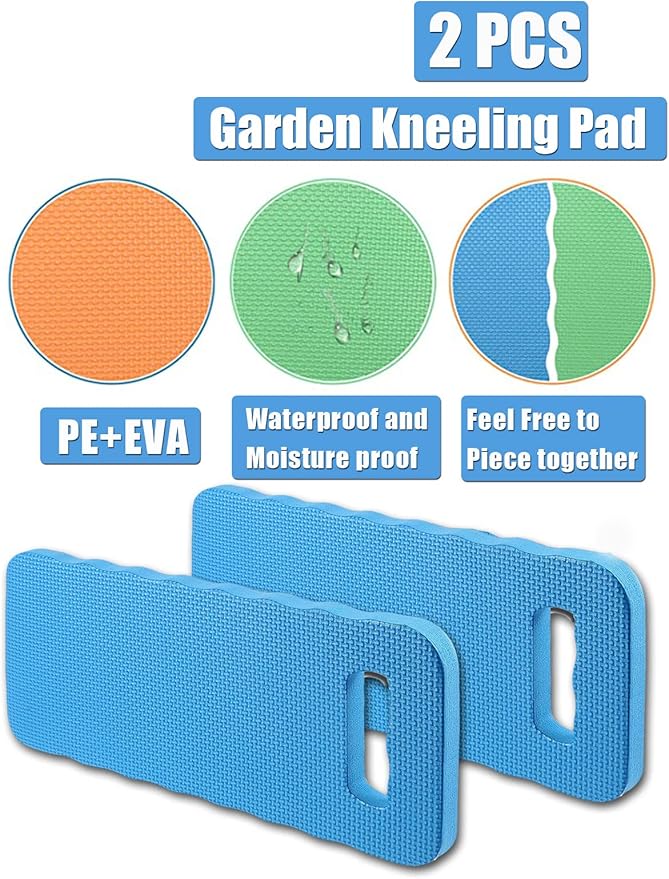 YWSHF 2 PCS Garden Kneeling Pad,Knee Mat Waterproof Foam Knee Pads for Gardening,Cleaning,Baby Bath,Yoga,Praying and Exercise 15.745'' x 7.09'' x 0.79''