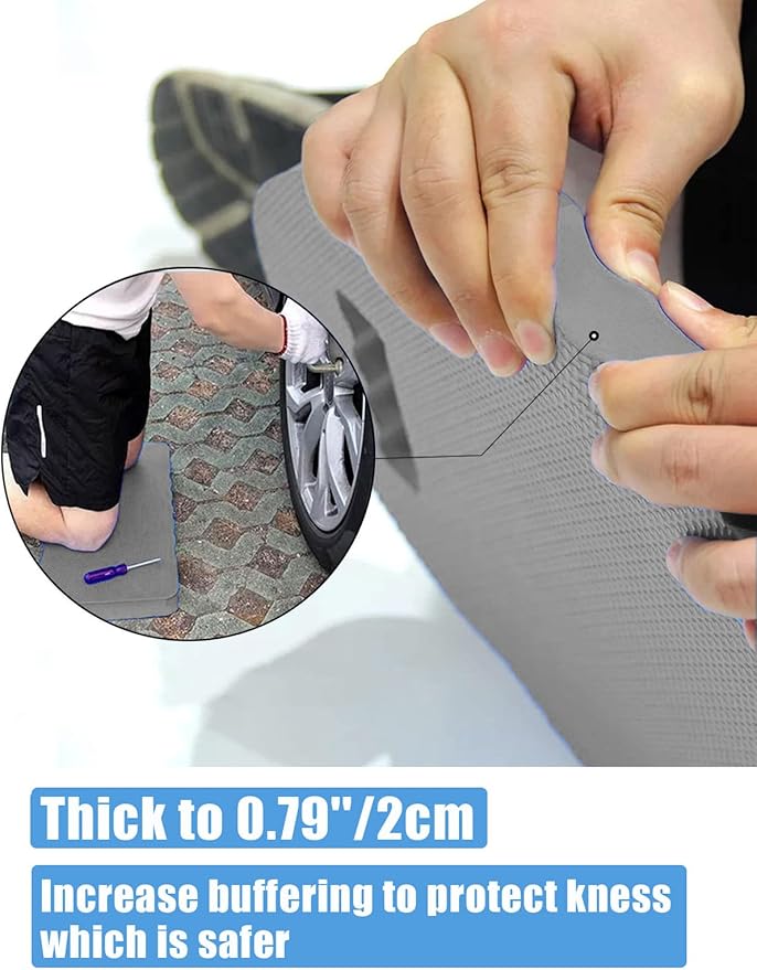 YWSHF 4 PCS Garden Kneeling Pad,Knee Mat Waterproof Foam Knee Pads for Gardening,Cleaning,Baby Bath,Yoga,Praying and Exercise 15.745'' x 7.09'' x 0.79'' Grey