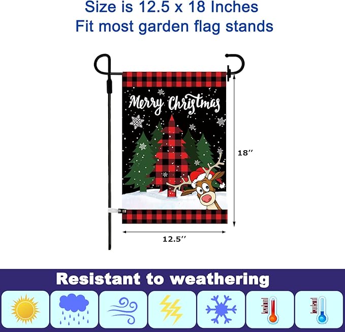 Pating Seasonal Garden Flags Set of 12 Double Sided 12 x 18 Inch, Small Yard Flags for Outside, Christmas Halloween Easter Valentine's Day Outdoor Decor, Holiday Garden Decorations for All Seasons