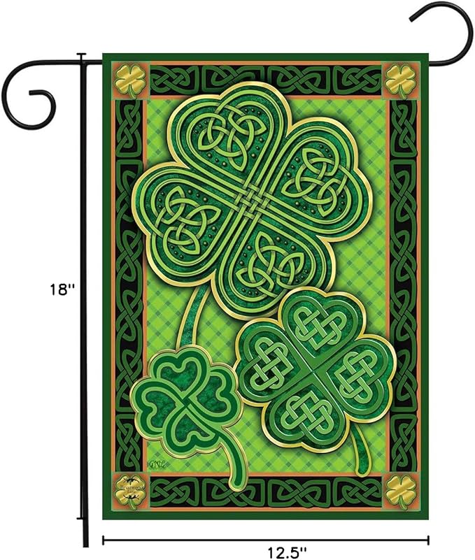 Briarwood Lane Celtic Shamrocks St. Patrick's Day Garden Flag