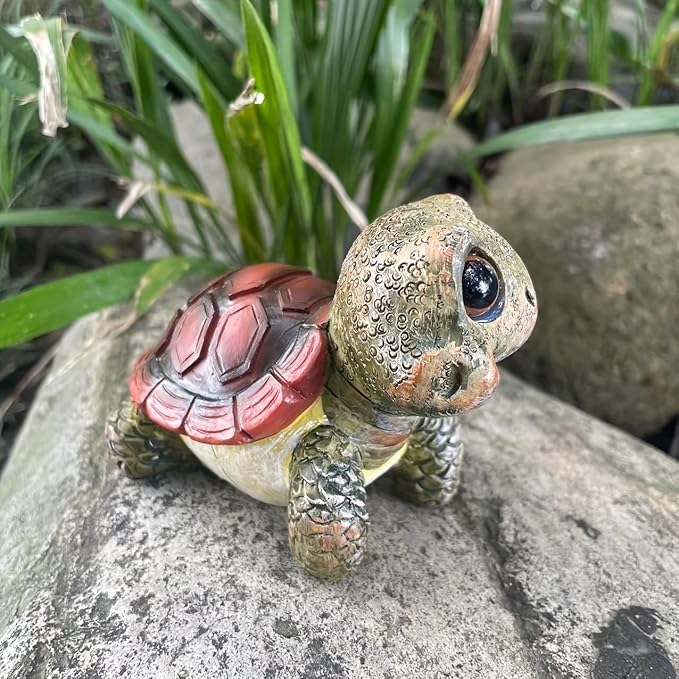 Turtle Outdoor Garden Decor – Outside Garden Statues for Home, Yard, Patio, Backyard, Balcony for Mother’s Day, Birthday for Women, Mom Gifts