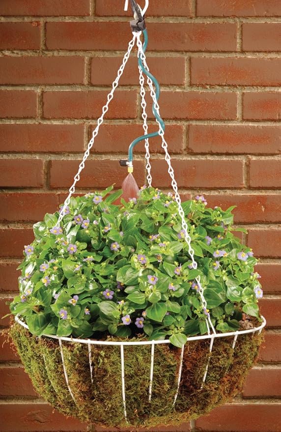 Orbit 56318 Hanging Basket Drip Irrigation Drip Watering Kit with 1-Outlet Digital Hose Faucet Sprinkler Timer