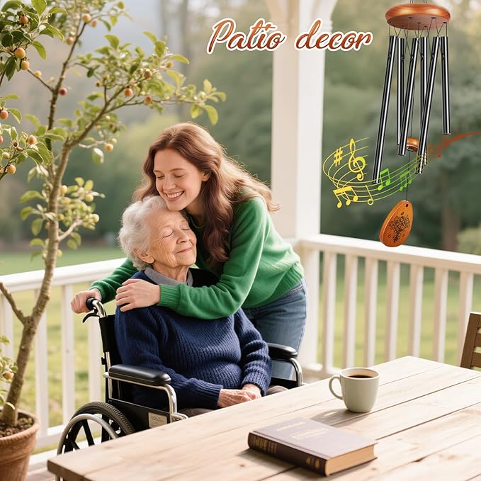 Gifts for Grandma Women, Wind Chimes for Outside 26" Inches, Winzwon Memorial Sympathy Wind Chimes, Garden Patio Balcony Yard Decor, House Warming Gifts for New Home