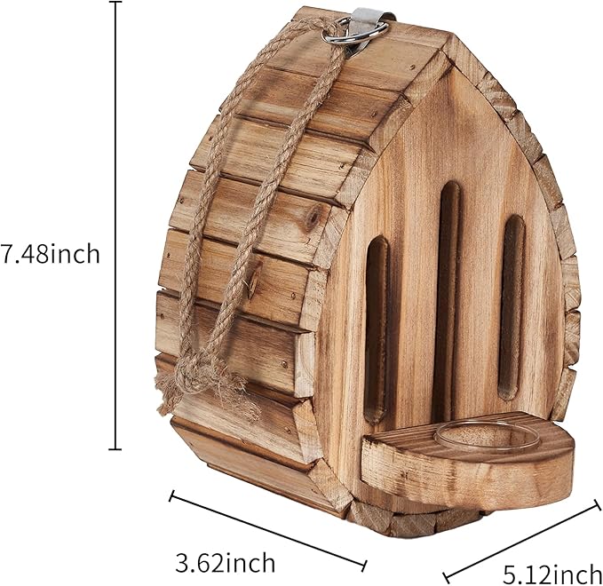 Butterfly House Butterfly Habitat Garden - Wooden Butterfies Houses with Feeder Hanging Garden Decoration Natural Nesting Box for Butterflies Bugs Moths & Lacewings