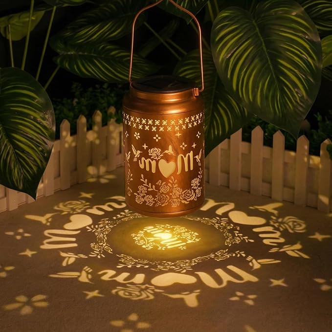 Gifts for Mom Grandma - Hummingbird Solar Lantern Outdoor Waterproof, Mother Day Gifts, Birthday Gifts for Women Hanging Solar Lights for Yard, Garden Decor