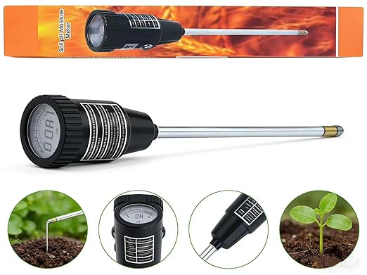 Soil Moisture Meter, Quickly detect Soil Acidity and Alkalinity Without the Need for Batteries, Portable Soil ph Meter, Le for Gardens, Lawns, Larms, and Indoor Potted Plants,295 mm Long
