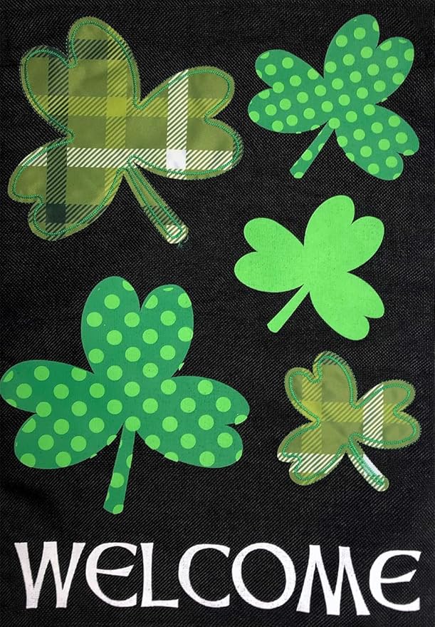 Briarwood Lane Shamrocks St. Patrick's Day Burlap Garden Flag