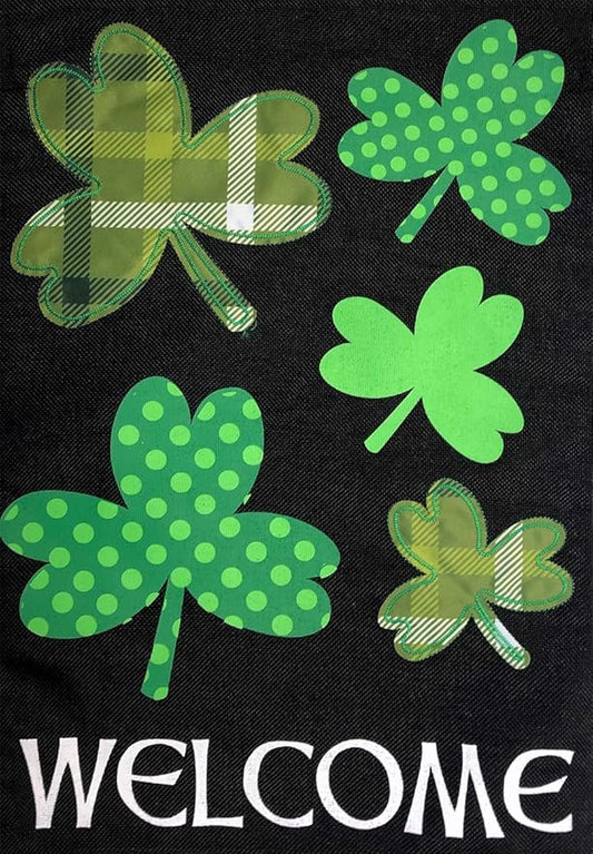 Briarwood Lane Shamrocks St. Patrick's Day Burlap Garden Flag