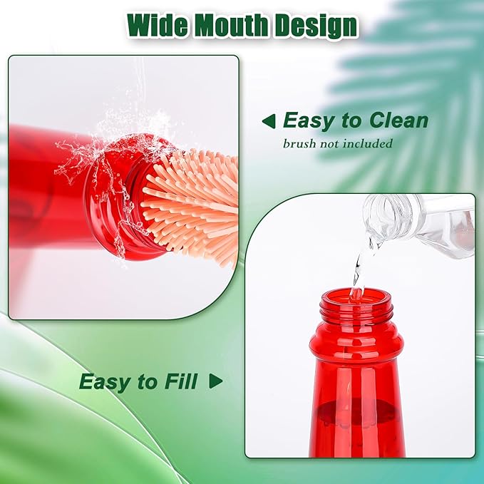 FEED GARDEN 10oz Plastic Hummingbird Feeders for Outdoors - 2 Pack Red, Ant & Bee Proof, 6 Feeding Ports, Easy Clean Red Nectar Feeders for Outside Hanging, Gifts for Christmas, Mom
