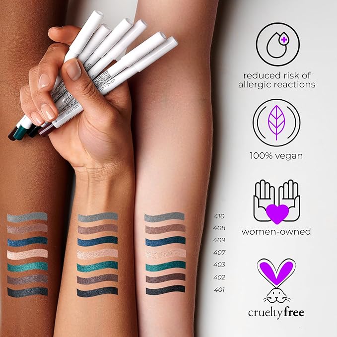 Brown Eyeliner, Ultra Long Lasting Gel Eyeliner Pencil, Waterproof Eye Liner, Smudge Proof, Creamy Eye Pencil, Sweat Proof Makeup, Highly-Pigmented (402 Shade)