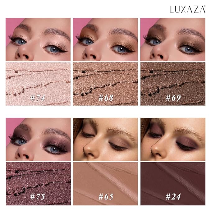 Neutral Eyeshadow Stick Makeup 6PCS Set, Metallic Shimmer Matte Cream Eye Shadow Eyeliner Brightener Pencil Crayon - GRAPE WINE