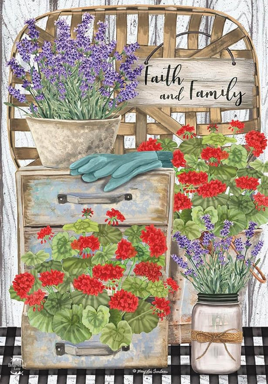 Briarwood Lane Faith and Family Farmhouse Spring House Flag