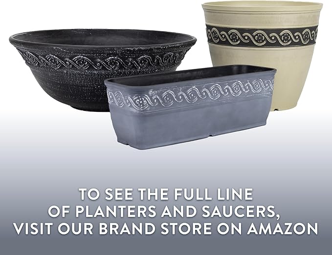 Classic Home and Garden Corinthian Trough Planter 10" Desert Tan