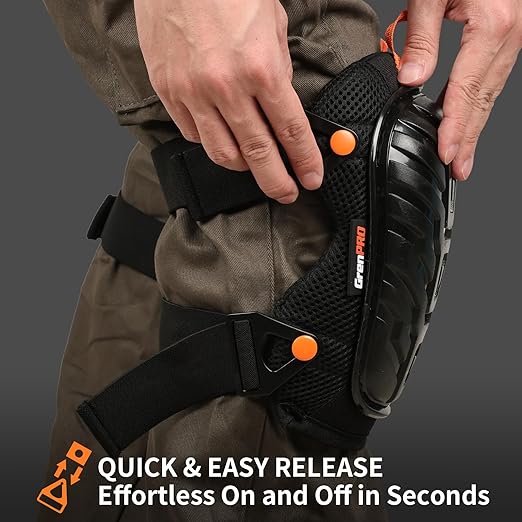 Professional Knee Pads for Work,Heavy Duty Thick Foam Knee Pads Tools, Knee Pad with Soft Gel Cushion for Construction, Work, Flooring, Gardening, Cleaning, Tiling,Upgraded Black
