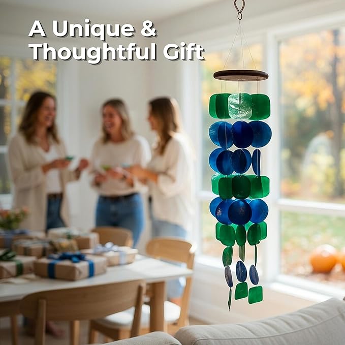Solange & Frances Wind Chimes for Outside, Gift Ideas for Mom, Windchimes Outdoors, Birthday Birthday Gifts for Women, Gifts for Women who Have Everyting, Peacock Decorations