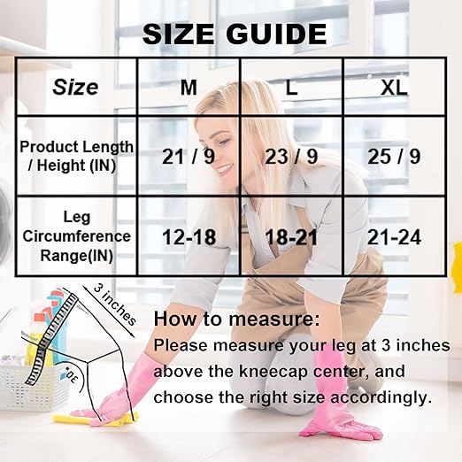 2 Pairs Women's Gardening Knee Pads for Work, Waterproof Kneepads with Thick Foam Padding for Kneeling on Concrete Floors, Soft Cushion Knee Pad for Cleaning, Flooring, Crawling, Weeding, Pink M