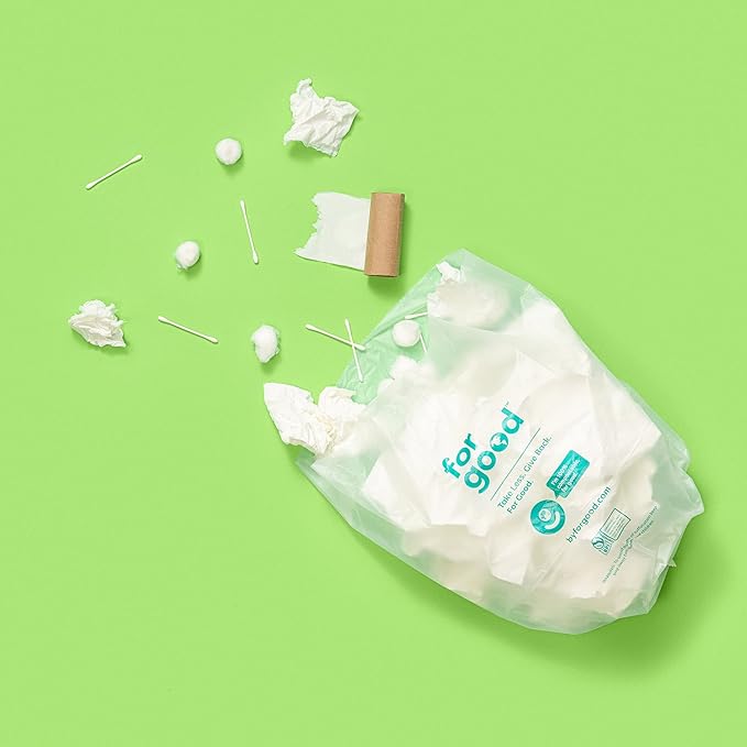 for: good Compostable 4 Gallon Small Bin Liner – Extra Strong, Tear and Leak Resistant Trash Bags, 4 Gallon | (Pack of 6)