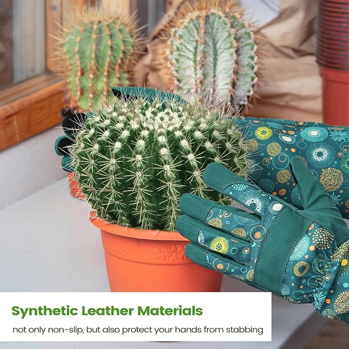 Gardening Gloves for Women Long Sleeve Garden Gloves Ladies Light Protective Gloves for Yard & Outdoor Work