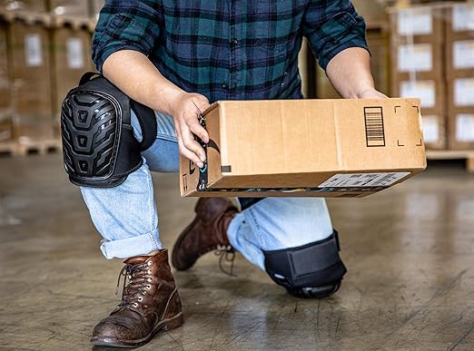 CE' CERDR Professional Knee Pads for Work - Heavy Duty Foam Padding Kneepads for Construction, Gardening, Flooring with Comfortable Gel Cushion to Save Your Knees (Thigh High)