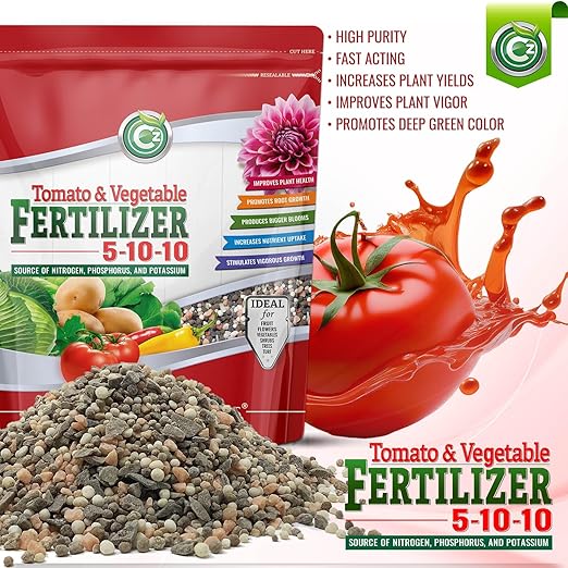 5-10-10 Tomato & Vegetable Fertilizer - Made in USA - NPK + Micronutrients Plant Food for Flower Gardens