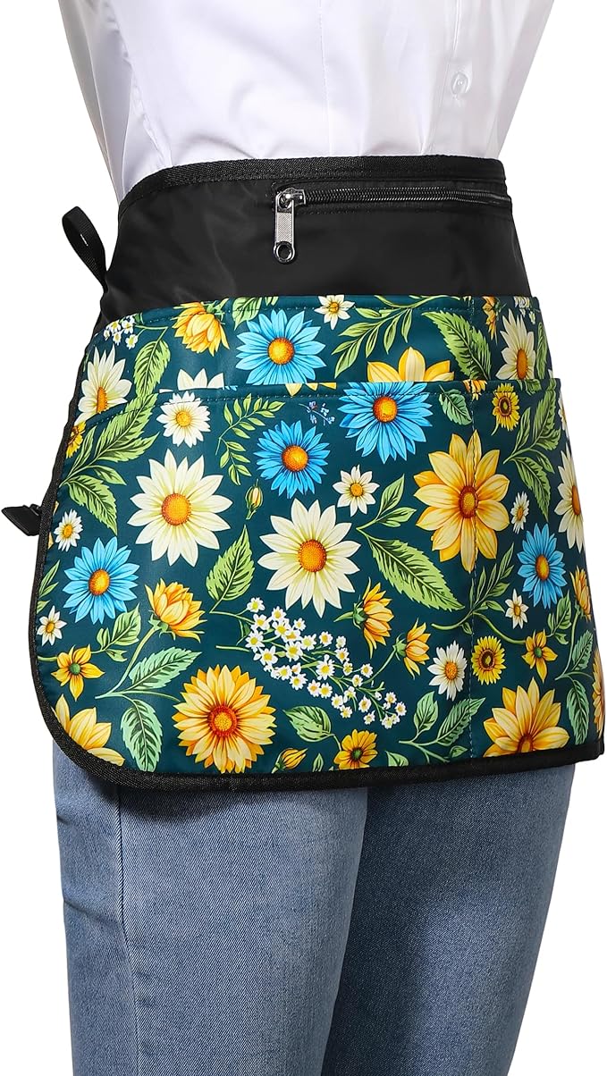 Garden Apron for Women with 6 Pocket,Half Florist Apron