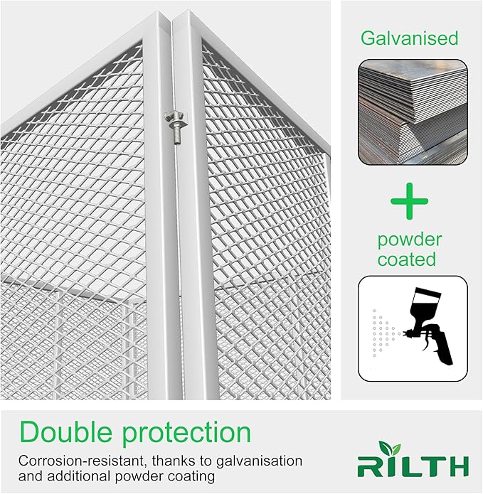 Large Compost Bin Outdoor - 172Gallon Metal Wire Mesh Compost Bins with Rust-Proof Coating, Easy to Assemble Square Garden Compost Bin for Yard Waste, Leaves & Kitchen Scraps, 37x37x30 Inches Gray