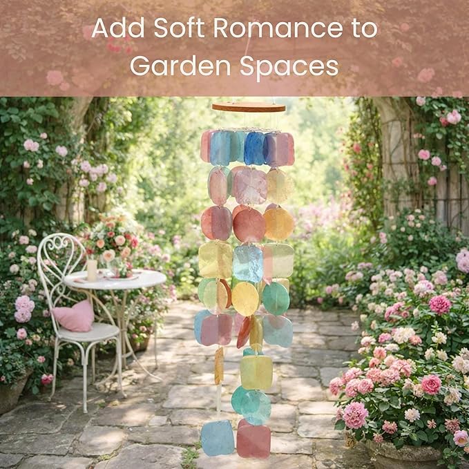 Solange & Frances Garden Decor, Patio Decor, Wind Chimes for Outside,Patio Decorations Outdoor and Front Porch Decor. Unique Gifts for Women, Ideas, Birthday Gifts for Women