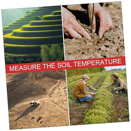 Soil Temperature Measuring Tool Precision Thermometer Probe for Gardening and Composting Accurate Temperature Gauge for Home and Greenhouse Use