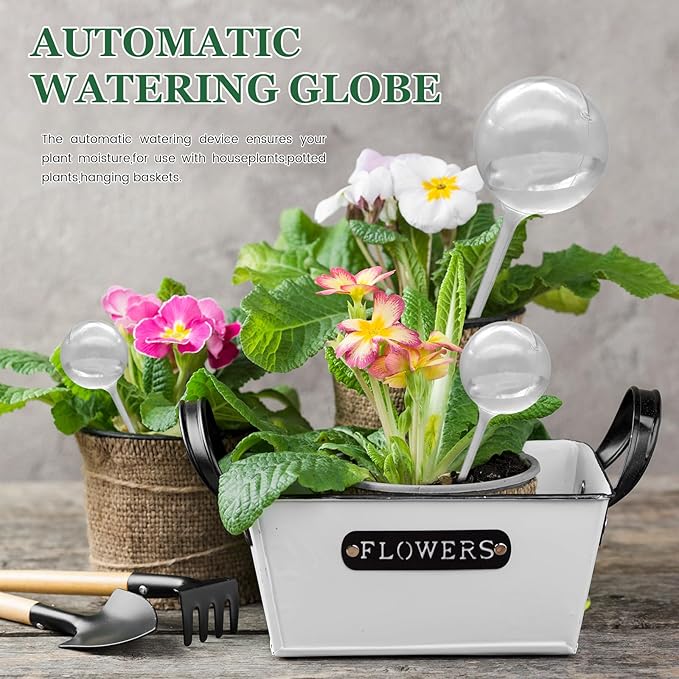 20 PCS Plant Watering Globes,Plastic Clear Watering Bulbs,Self Watering Flower Automatic Watering Device for Home Garden Plants Indoor,Outdoor,Flowerpot,(Large,Medium,Small)