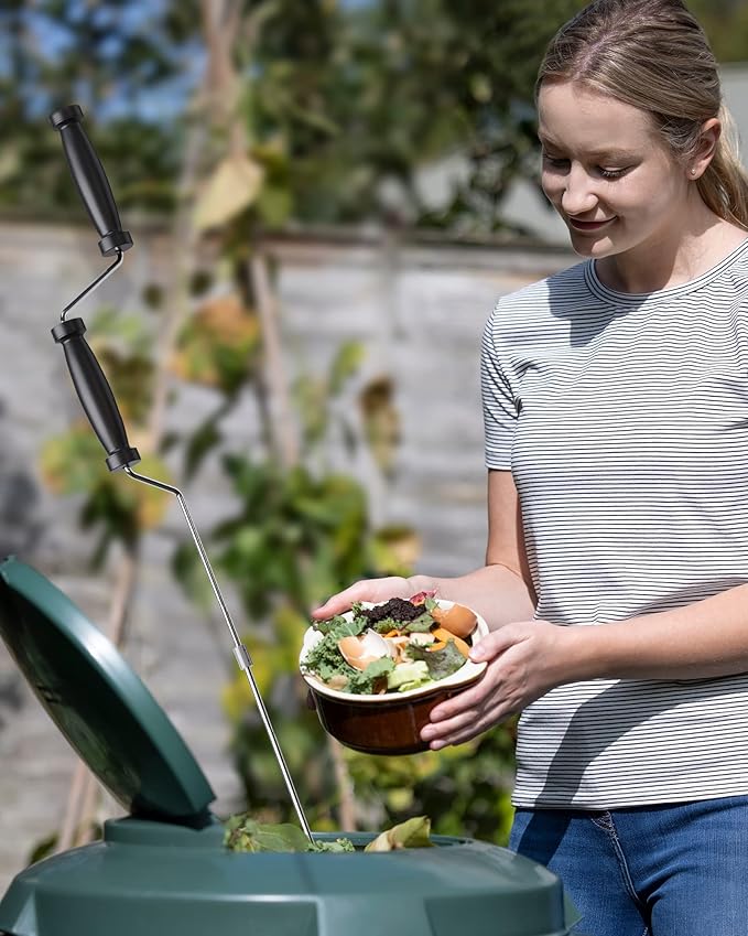 SQUEEZE master Compost Aerator-Compost Turner and Mixing Tool-Garden Aeration Tool