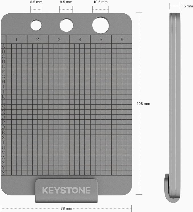 KEYSTONE Crypto Seed Storage, Crypto Capsule Metal Wallet, Cold Storage Backup, 24 Words Bitcoin Key Phrase Storage, 304 Steel Plate, Compatible with All BIP39 Wallets (Keystone Tablet Punch)