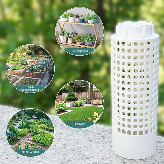 Inground Compost Bin Outdoor Worm Farm System for Kitchen Food Waste Raised Beds Gardening Mini in Ground Worm Composter with Lid Holes 8.46 x 2.95 x 2.16 in (4)