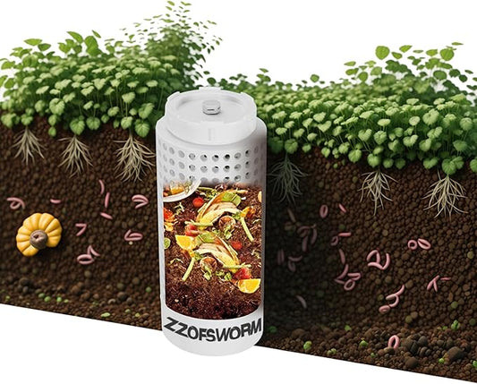 Inground Worm Farm Compost Bin Kit Recycling Kitchen Food Waste to Raised Garden Beds Outdoor with Holes&Lids in Bed&Home