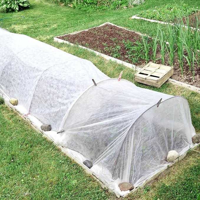 Unves 2 Pack 4 x 10 FT Garden Netting, Mosquito Bird Netting for Garden Protection Vegetable Fruits, Raised Bed Plant Covers Protect Plants from Birds Bugs