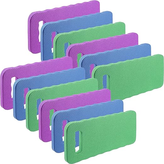 Black Duck Brand Large Kneeling Pads 15" x 7" for Gardening, Cleaning & Repairs – 12 Pack – Waterproof, Lightweight & Durable for Indoor & Outdoor Use