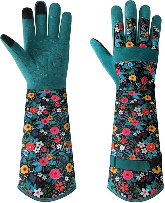 Trifabricy Gardening Gloves for Women - Long Garden Gloves with Grip Breathable, Thorn-Proof Puncture-Resistant Work Gloves