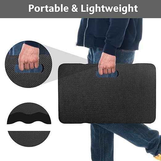 HOOPLE Extra Thick Kneeling Pad, Soft Foam Kneeling Cushion, Waterproof Gardening Knee Pads, Lightweight Knee Mat for Bathing, Workout Supplies, Exercise Yoga, Garden Work Gifts (Black 17.5 x 11 x 1.5 in)