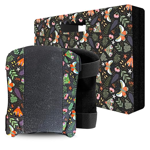 Garden Kneeling Pad and Knee Pads for Women, Lightweight Waterproof KneePads for Gardening, Anti Slip Leather Foam Padding Knee Protector for Flooring and Carpet Cleaning, House work, Gardening Maintain, Butterfly