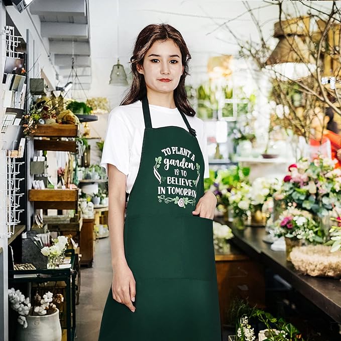 Funny Garden Aprons for Women, Gardening Gifts for Gardeners, Waterproof Kitchen Apron for Cooking Baking, Birthday Housewarming Gifts for Wife Florist Mom Sister Grandma