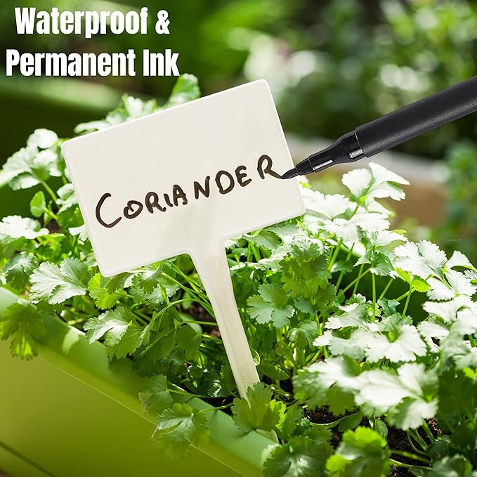Mr. Pen - 4 Pack Garden Markers, Black, Waterproof, Outdoor & Seedling Plant Markers