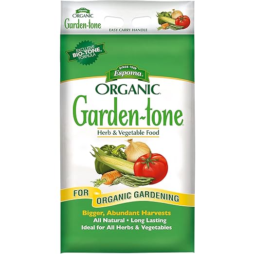 Espoma Organic Garden-Tone 3-4-4 Organic Fertilizer for Cool & Warm Season Vegetables and Herbs. Grow an Abundant Harvest of Nutritious and Flavorful Vegetables – 18 lb. Bag - 2 Pack