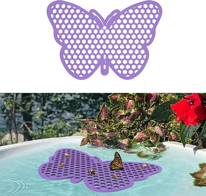 Bee Watering Station, Butterfly Watering Station, Garden Decor - Butterfly - Purple - 1 Pc