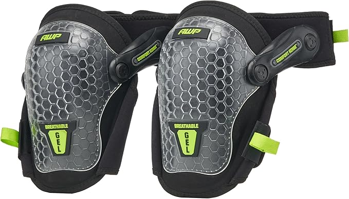 AWP Gel Pro Comfort Hinge Knee Pads for Carpet Tile, Sub-Floor/Underlayment, Landscaping & Gardening with Gel/Foam Padding for All-Day Support & Stability, Men and Women, One Size | L-22387-V5