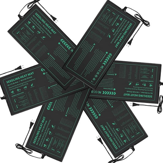 Seedling Heat Mat 6 Pack Durable Waterproof Plant Heating Pad 10"x 20.75" for Germination, Indoor Gardening, Greenhouse