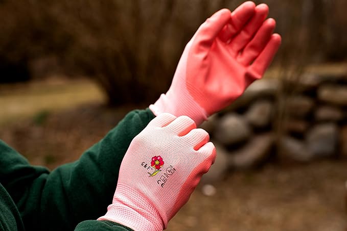 12 PAIRS Women Gardening Gloves with Micro Foam Coating - Garden Gloves Texture Grip - Women’s Work Glove - Working Gloves For Weeding, Digging, Raking and Pruning, Medium