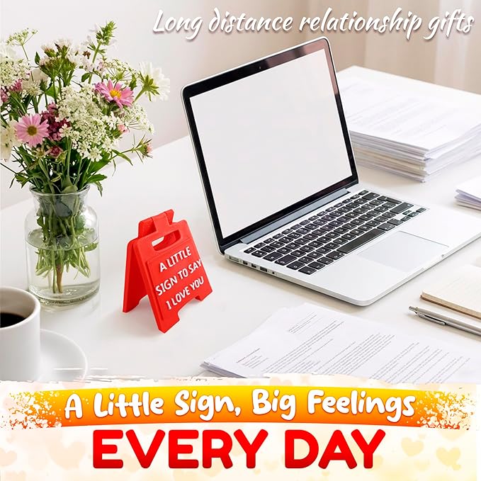 A Little Sign to Say I Love You – Love Sign, Romantic Valentine's Day Gifts, Anniversary, Wedding and Birthday, Cute Desk Decor, Durable Plastic | Gifts for Boyfriend, Girlfriend, Fiance, Him and Her