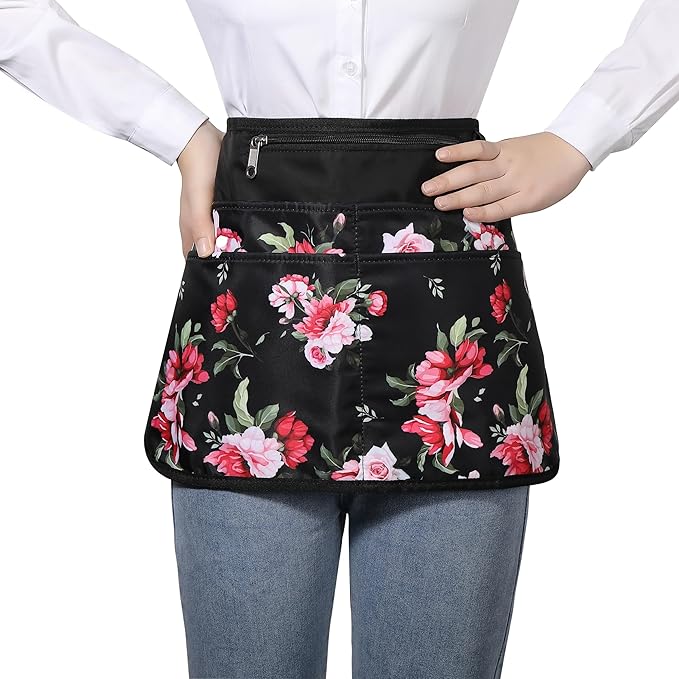 Garden Apron for Women with 6 Pocket,Half Florist Apron