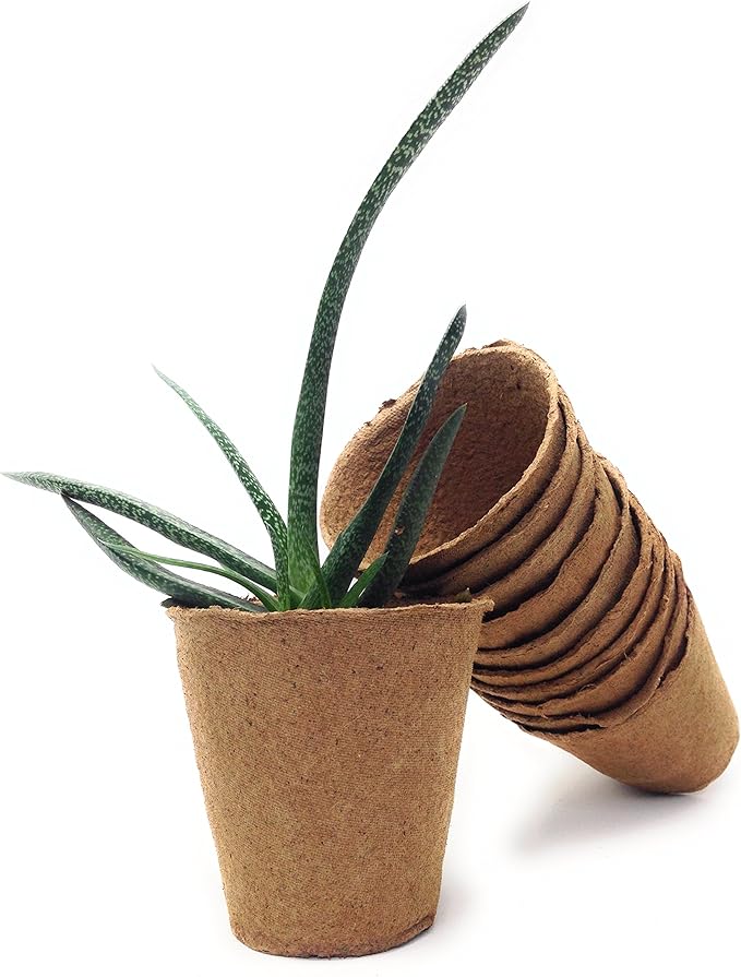 Plant Starter Peat Pots - 30 Pack of 4 Inch Pots for Your Garden, Greenhouse or Nursery - Ideal for Organic Seed Planting & Gardening