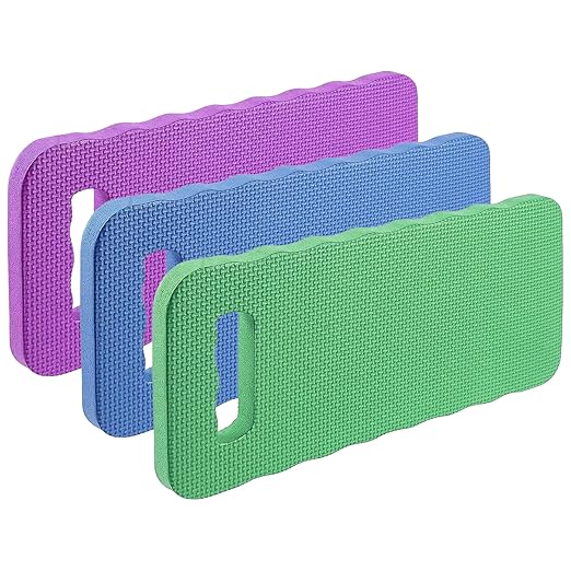 Black Duck Brand Large Kneeling Pads 15" x 7" for Gardening, Cleaning & Repairs – 3 Pack – Waterproof, Lightweight & Durable for Indoor & Outdoor Use