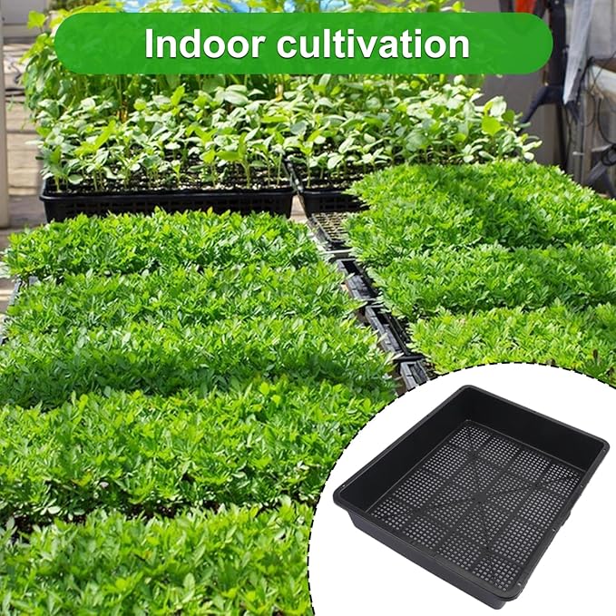16 Pack Seed Starter Trays 15 x 12 inches Microgreens Growing Trays with Mesh Bottom for Germination, Hydroponic & Sprouting Plant Trays for Garden, Wheatgrass